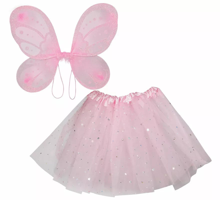 Translation missing: en.Kit de Hada rosa infantil: Alas y falda