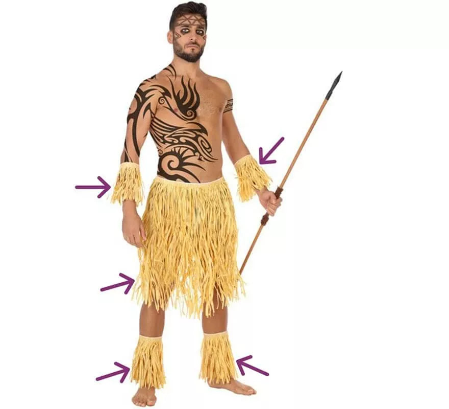 Translation missing: en.Kit de Hawaiano: 2 Muñequeras, 2 Tobilleras y Falda