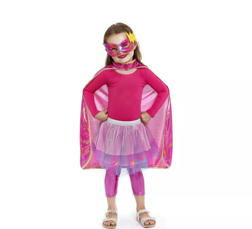 Translation missing: en.Kit de Heroína rosa infantil: Capa, Antifaz y Falda