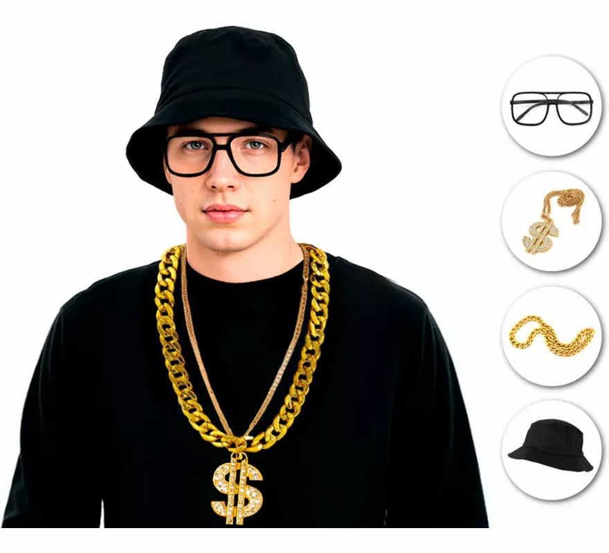 Translation missing: en.Kit de Hip-hop: Gorro, Gafas, Collar y Colgante