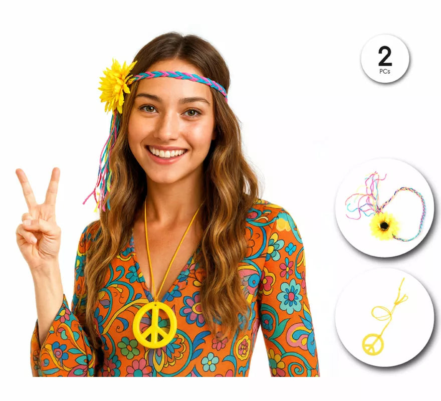 Kit de Hippie: Collar y Cinta de Pelo