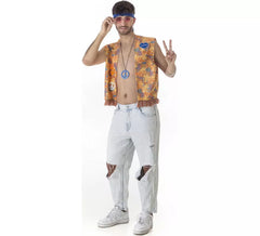 Hippie Flowers Kit for Men: Vest and Headband