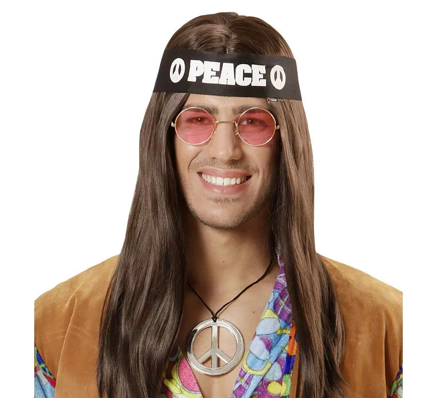Translation missing: en.Kit de Hippie Peace adulto: Cinta, gafas y collar