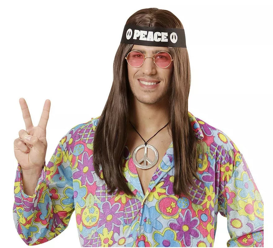 Translation missing: en.Kit de Hippie Peace adulto: Cinta, gafas y collar