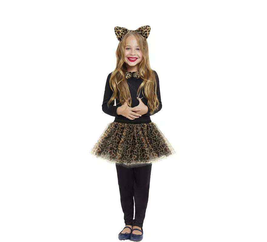 Translation missing: en.Kit de Leopardo infantil: Tutú, diadema, pajarita y cola