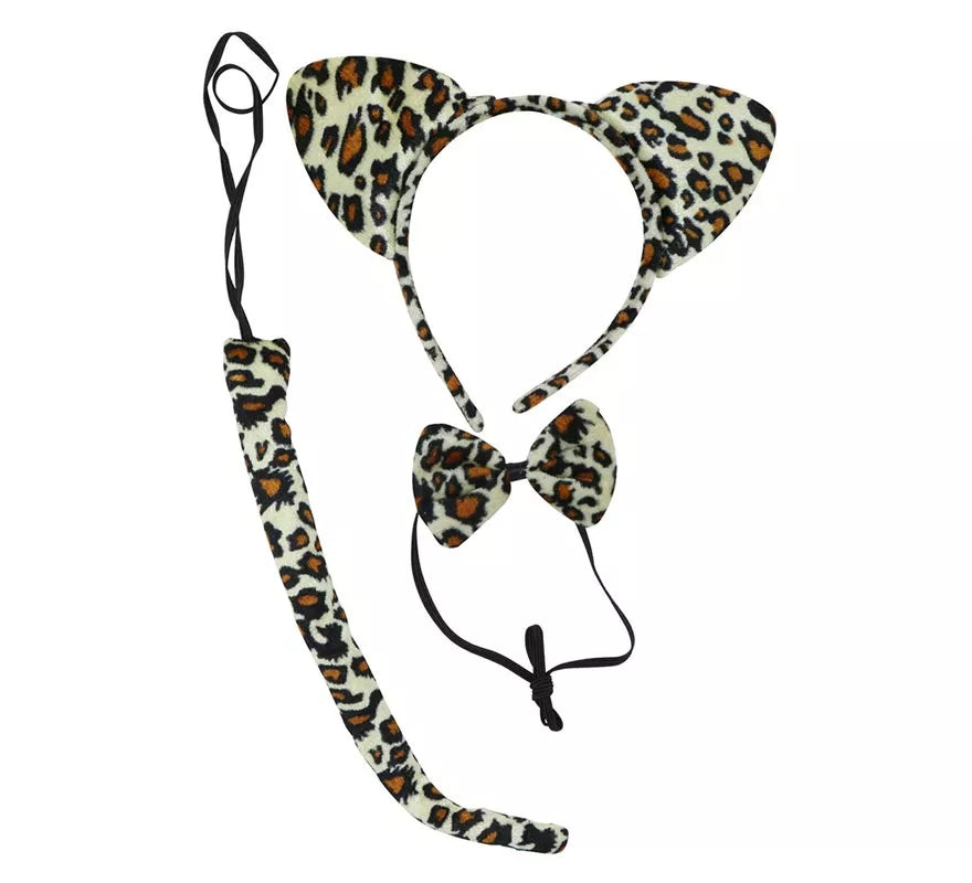 Kit de Leopardo: Oreja, Pajarita y Cola