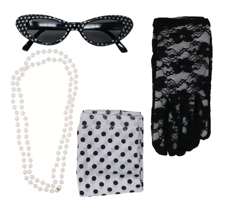 Translation missing: en.Kit de los Años 50: Cinta, Gafas, Collar y Guantes