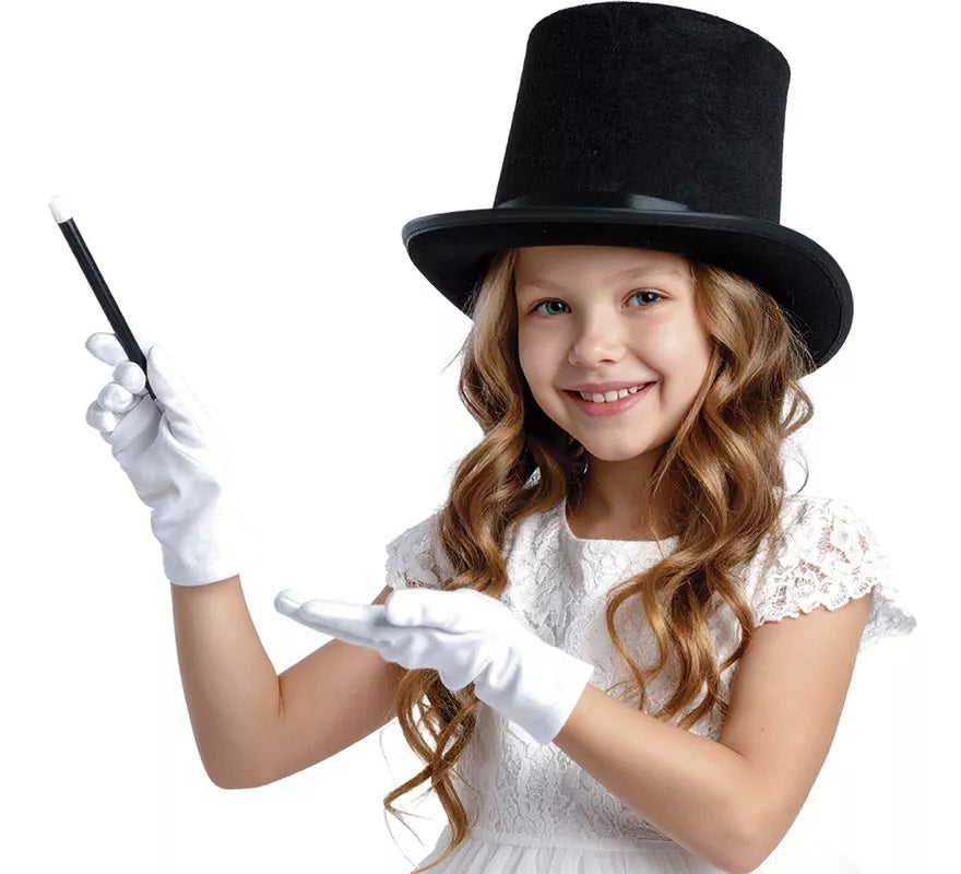 Kit de Mago infantil: Sombrero, Guantes y Varita