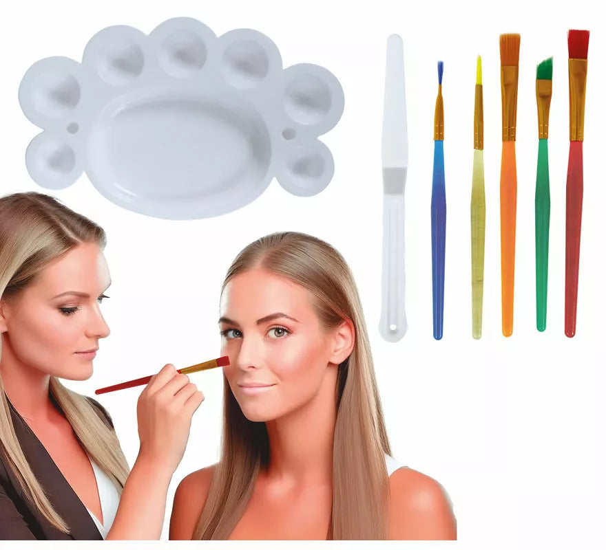 Translation missing: en.Kit de Maquillaje: 5 Pinceles, paleta y espátula