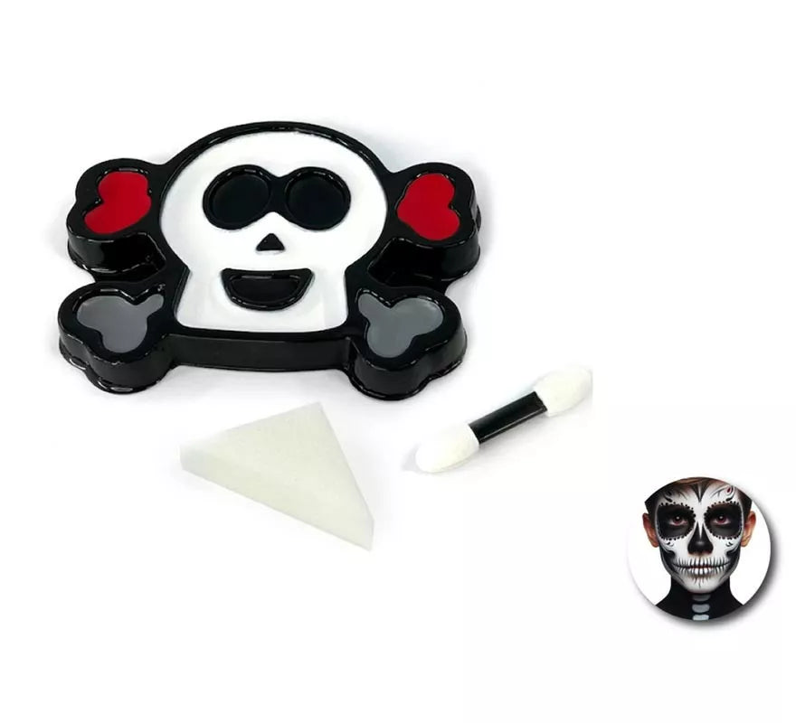 Translation missing: en.Kit de Maquillaje Calavera: Paleta, esponja y brocha