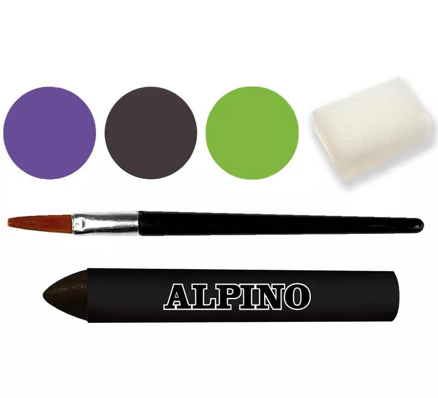 Translation missing: en.Kit de Maquillaje de Bruja: 3 colores, pincel y esponja