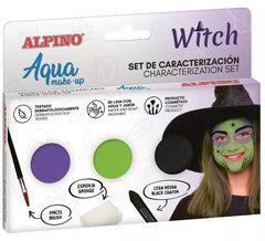 Witch Makeup Kit: 3 colors, brush and sponge