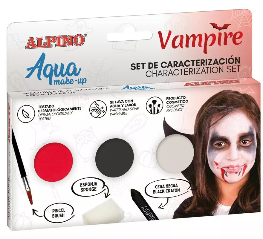 Translation missing: en.Kit de Maquillaje de Vampiro: 3 colores, pincel y esponja