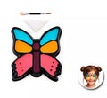 Kit de Maquillaje Mariposa: Esponja, brocha y paleta de colores