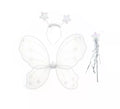 Kit de Mariposa blanco: Diadema, Alas y Varita 46X39 cm