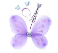 Lilac Butterfly Kit: Headband, Wand and 55 cm Wings
