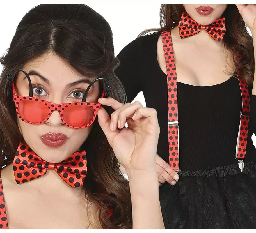 Kit de Mariquita: Gafas, Pajarita y Tirantes