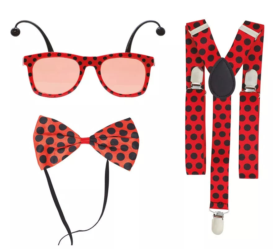 Kit de Mariquita: Gafas, Pajarita y Tirantes