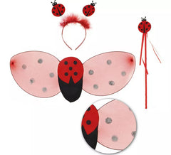 Children's Ladybug Kit: Wings, Headband and Wand