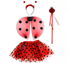 Ladybug Kit for girl: Headband, Wings, Wand and Tutu