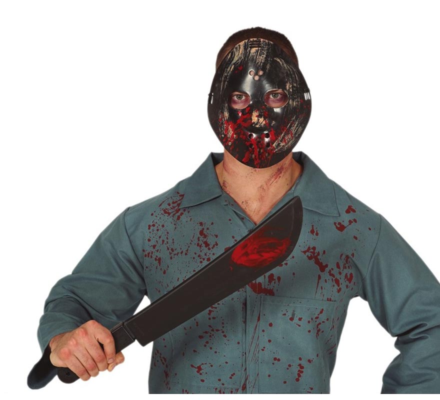 Kit de Máscara y Machete de Asesino 54 cm