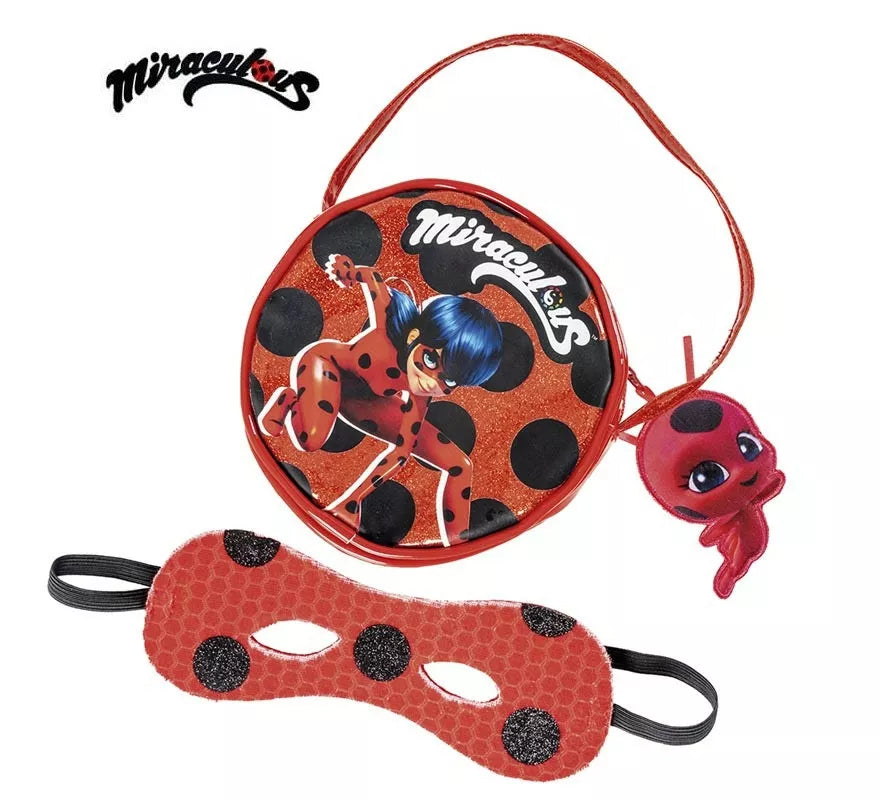 Translation missing: en.Kit de Miraculous Ladybug infantil: Bolso y antifaz