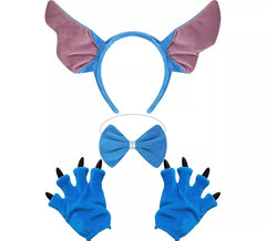 Blue Monster Kit: Headband, Bow Tie and Gloves