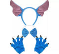 Kit de Monstruito azul: Diadema, Pajarita y Guantes