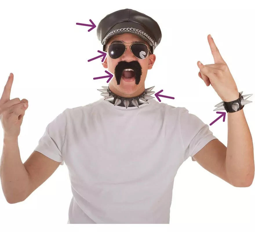 Translation missing: en.Kit de Motero: Gorra, Gafas, Bigote, Pulsera y Collar
