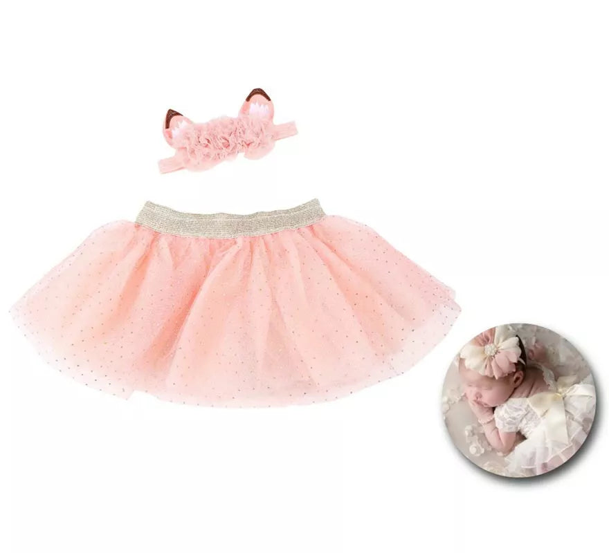 Translation missing: en.Kit de Newborn infantil: Tutú y Cinta de orejas rosa