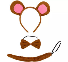 Brown Bear Kit: Headband, Bow Tie and Tail
