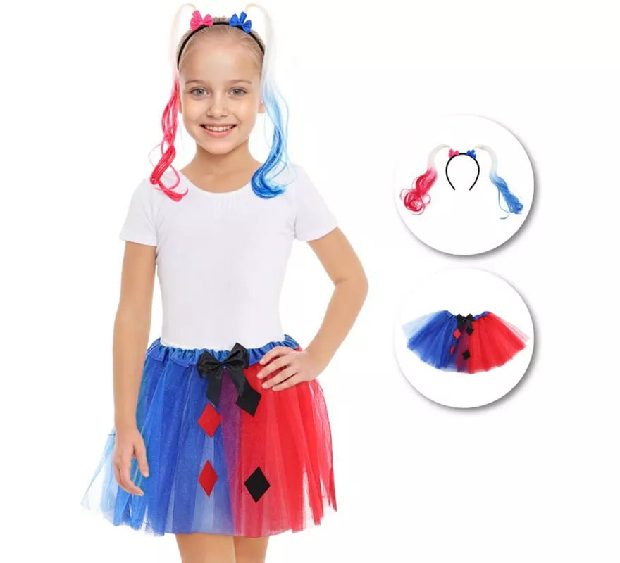 Kit de Payasa Conflictiva Infantil: Tutú y Tocado