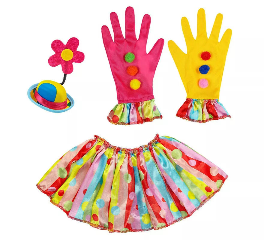 Translation missing: en.Kit de Payasa para mujer: Guantes, Sombrero con flor y Collarín