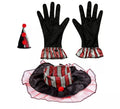 Kit de Payaso: Mini Sombrero, Guantes y Gorguera