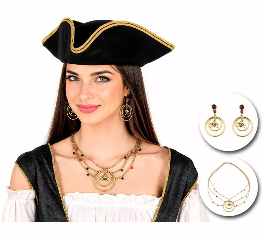 Kit de Pendientes y Collar Pirata