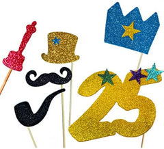 Happy 25 Years Man Photocall Kit with 6 Pieces