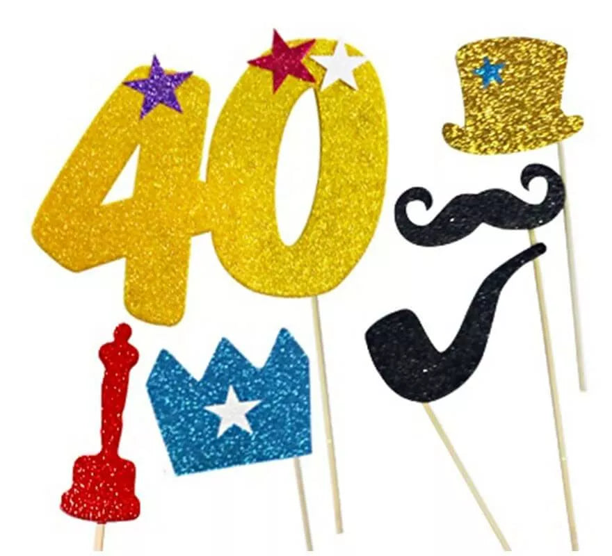 Translation missing: en.Kit de Photocall Hombre Felices 40 años con 6 Piezas