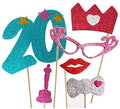 Kit de Photocall Mujer Felices 20 años con 6 Piezas