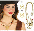 Kit de Pirata adulto: Pendientes y collar metálico