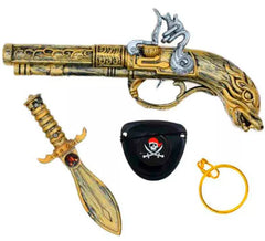Armed Pirate Kit: Blunderbuss, Knife, Patch and Earring