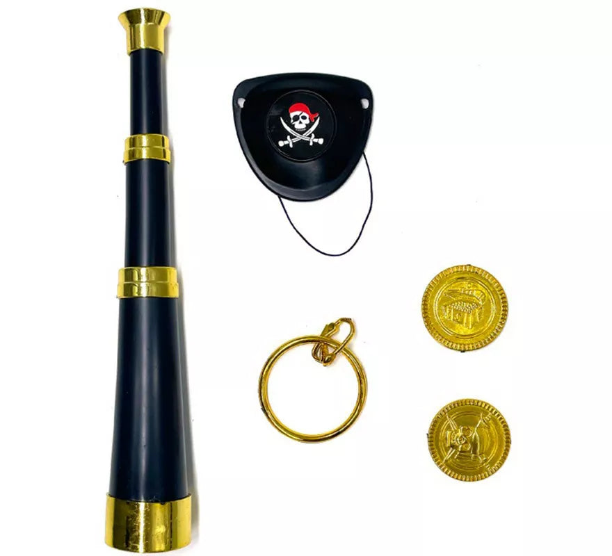 Translation missing: en.Kit de Pirata Elegante: Catalejo, Parche, Monedas y Pendiente