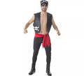Kit de Pirata para hombre: Chaleco, Fajín y Pañuelo