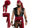 Kit de Pirata para hombre: Pañuelo y Cinturón