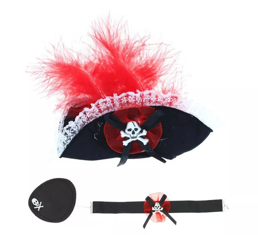 Translation missing: en.Kit de Pirata para mujer: Sombrero, Collar y Parche