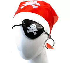 Red Pirate Kit: Scarf, Patch and Earring