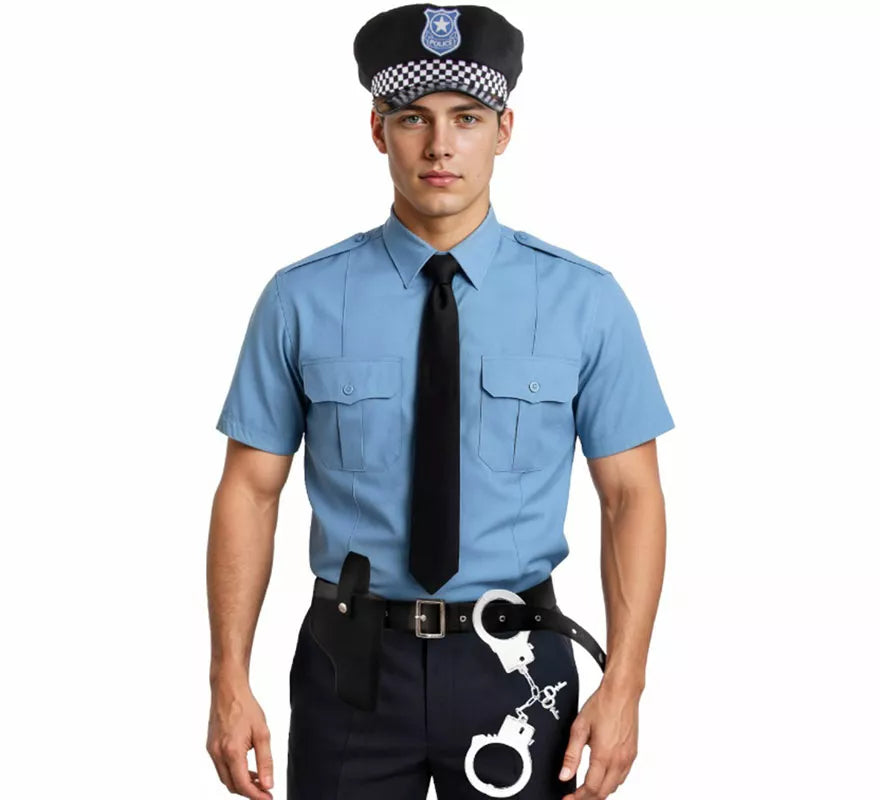 Kit de Policía: Cinturón, Gorra y Esposas