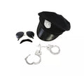 Kit de Policía: Gorra, Esposas, Gafas y Bigote