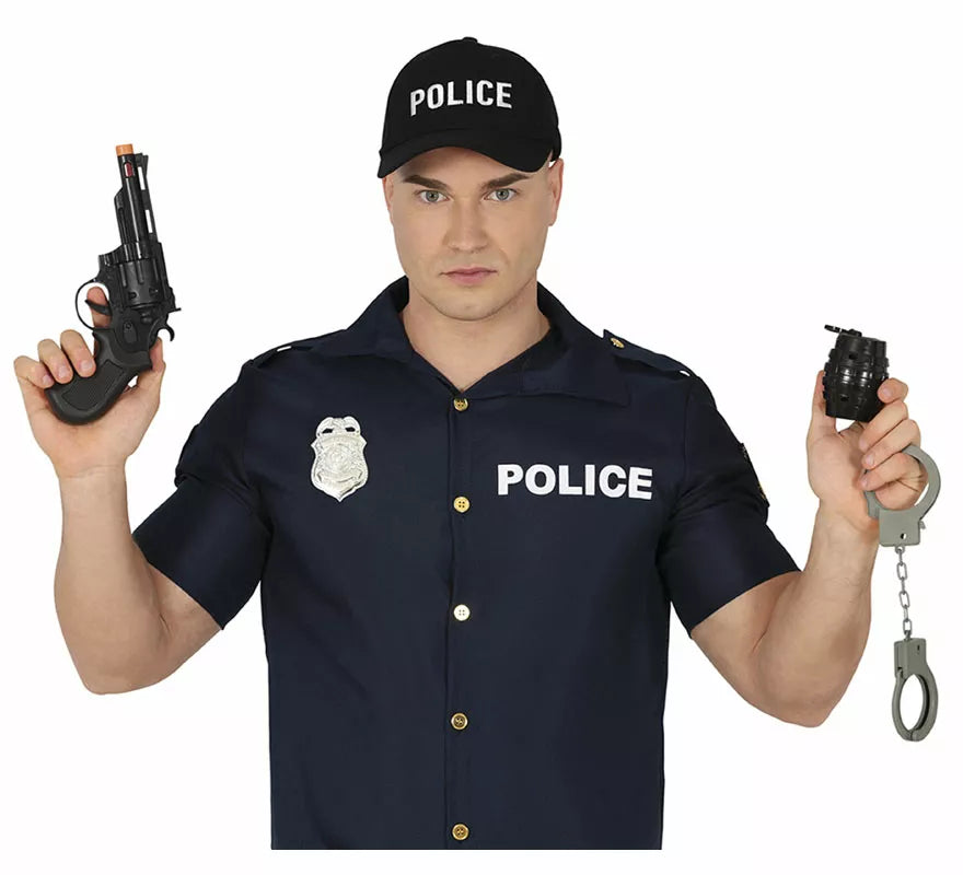 Translation missing: en.Kit de Policía: Pistola, granada, esposas y placa