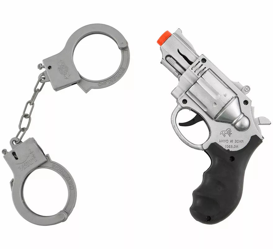 Kit de Policía: Pistola y Esposas de plástico