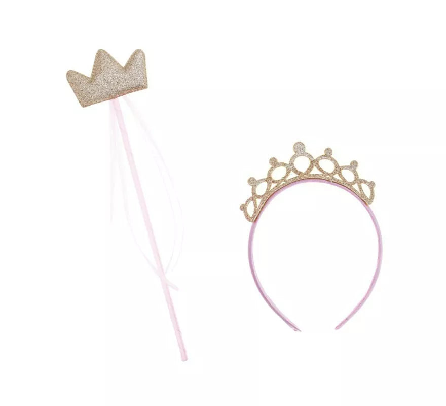 Translation missing: en.Kit de Princesa dorado y rosa: Corona y Varita